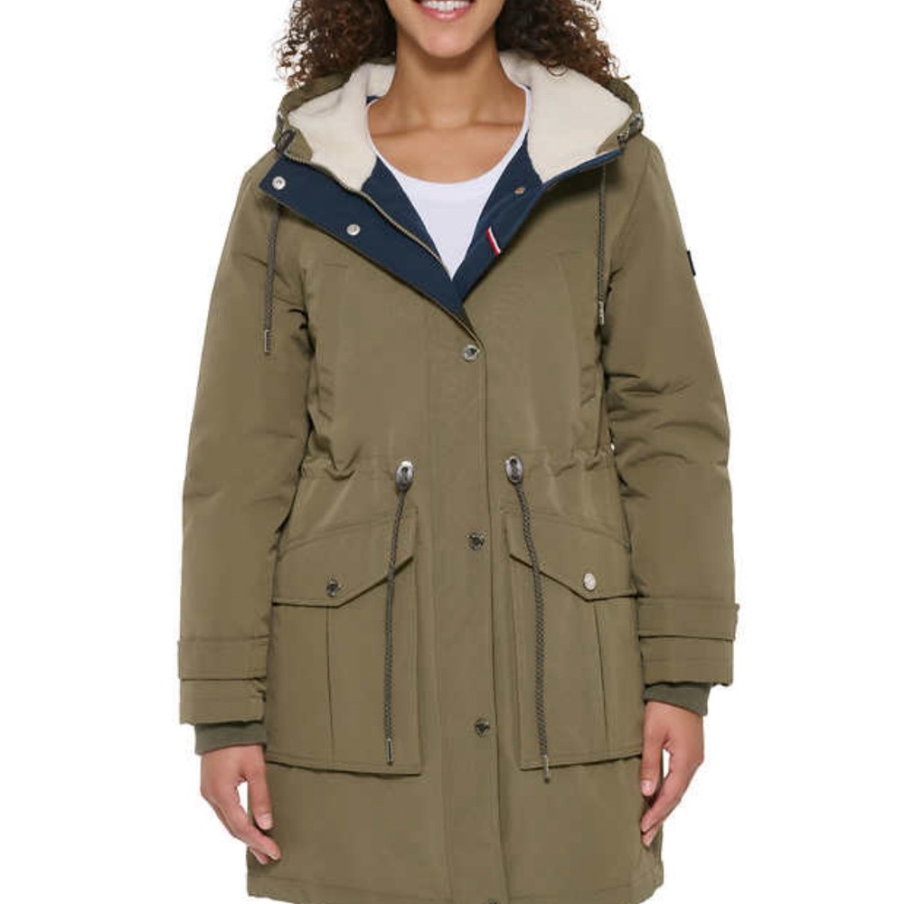 NWT- Tommy Hilfiger Parka Jacket - SMALL but can fit up to Medium and Semi Large